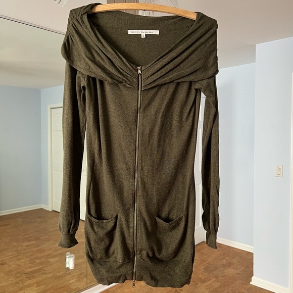 RACHEL Rachel Roy Olive Green Sweater Tunic - Picture 3 of 7